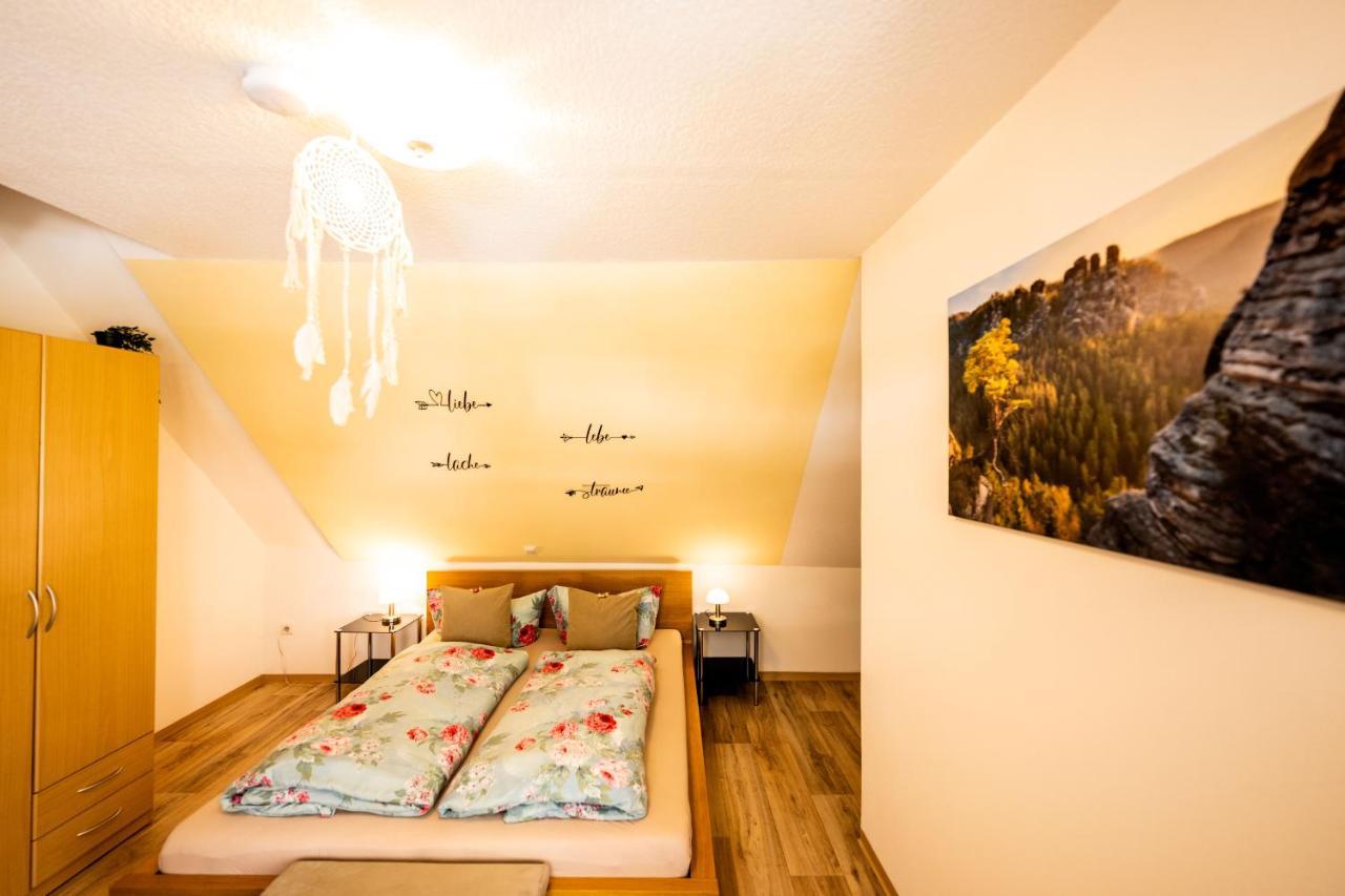Waldblickwohnung Mit Schoener Terrasse Und Kamin Sebnitz Exteriér fotografie