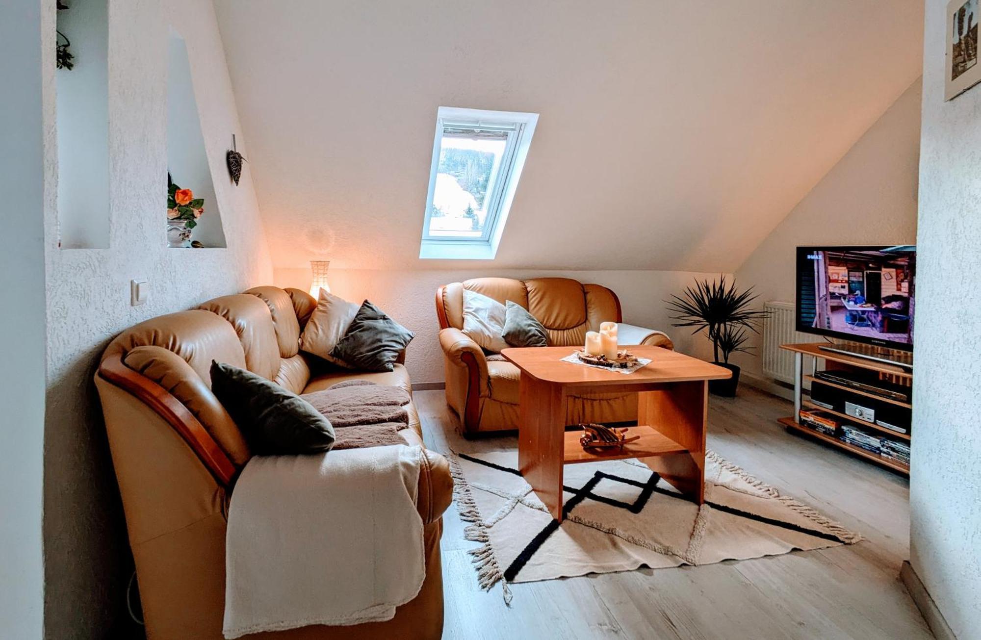 Waldblickwohnung Mit Schoener Terrasse Und Kamin Sebnitz Exteriér fotografie